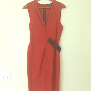 Kenneth Cole dress, M Zip-Back Dress orange/black
